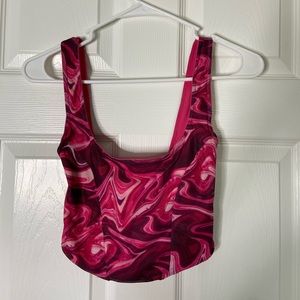 Windsor Pink Marble Adjustable Corset Top